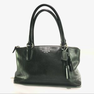 Coach Black Leather Top Handle Mini Satchel